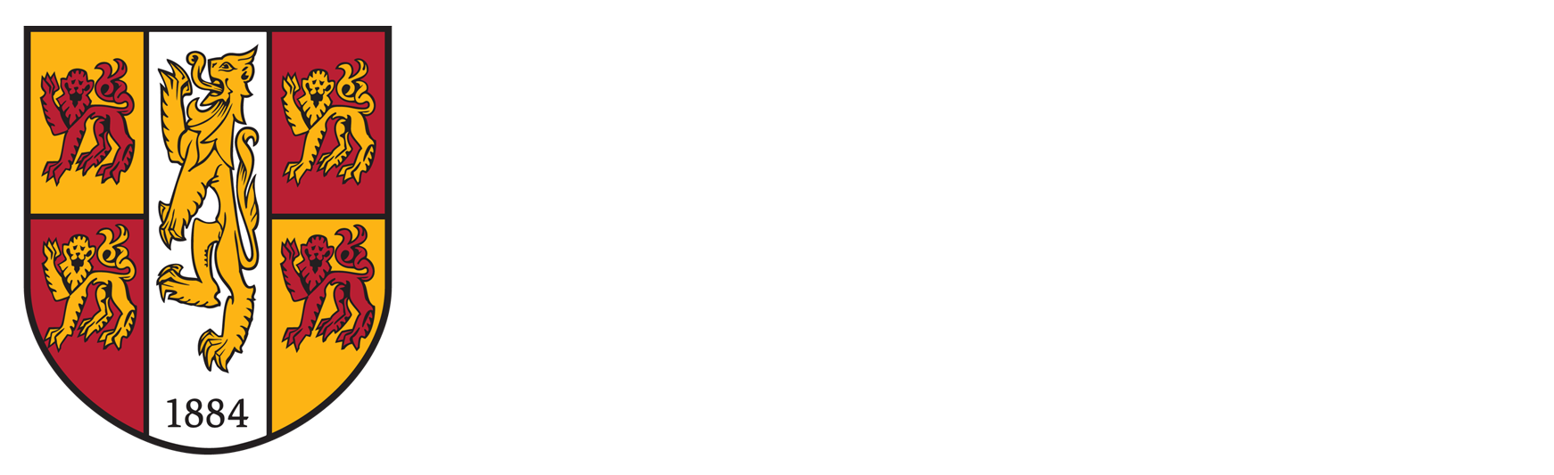 Bangor University Crest with text Prifysgol Bangor University in white text